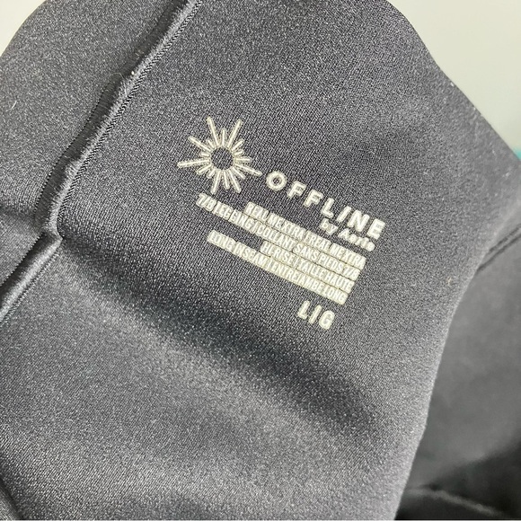 Offline by Aerie black real mextra hi-rise 7/8 leggings long inseam size large - Picture 7 of 8